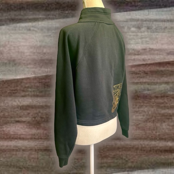 Nike Sportswear ‘Funnel-Neck 1/2 Zip Sweater’ in Black & Gold Size XS - Picture 10 of 16